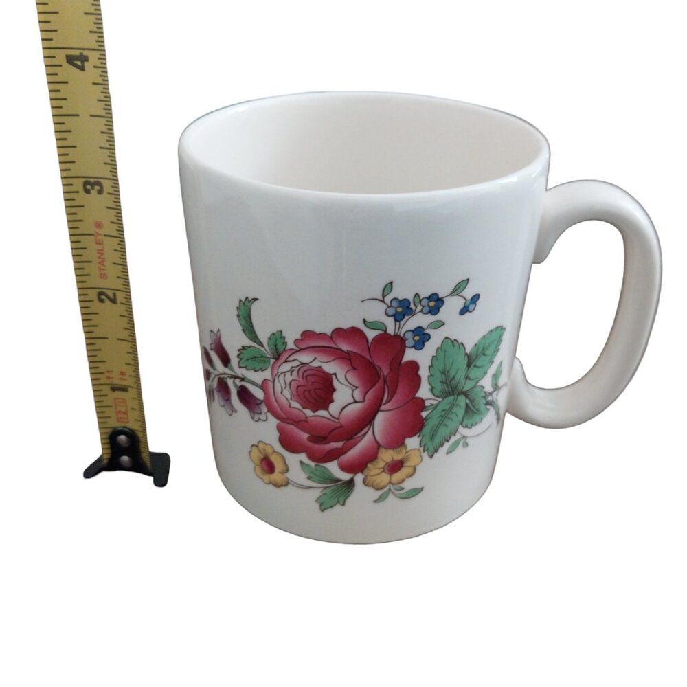Spode Marlborough Sprays Mug Bundle Set of 4 Like New Cream with Floral Design - Picture 5 of 14